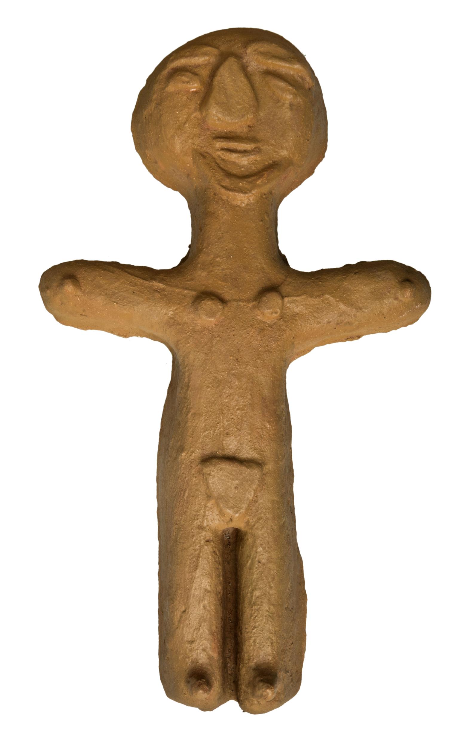 Sculpture of human-like figure.