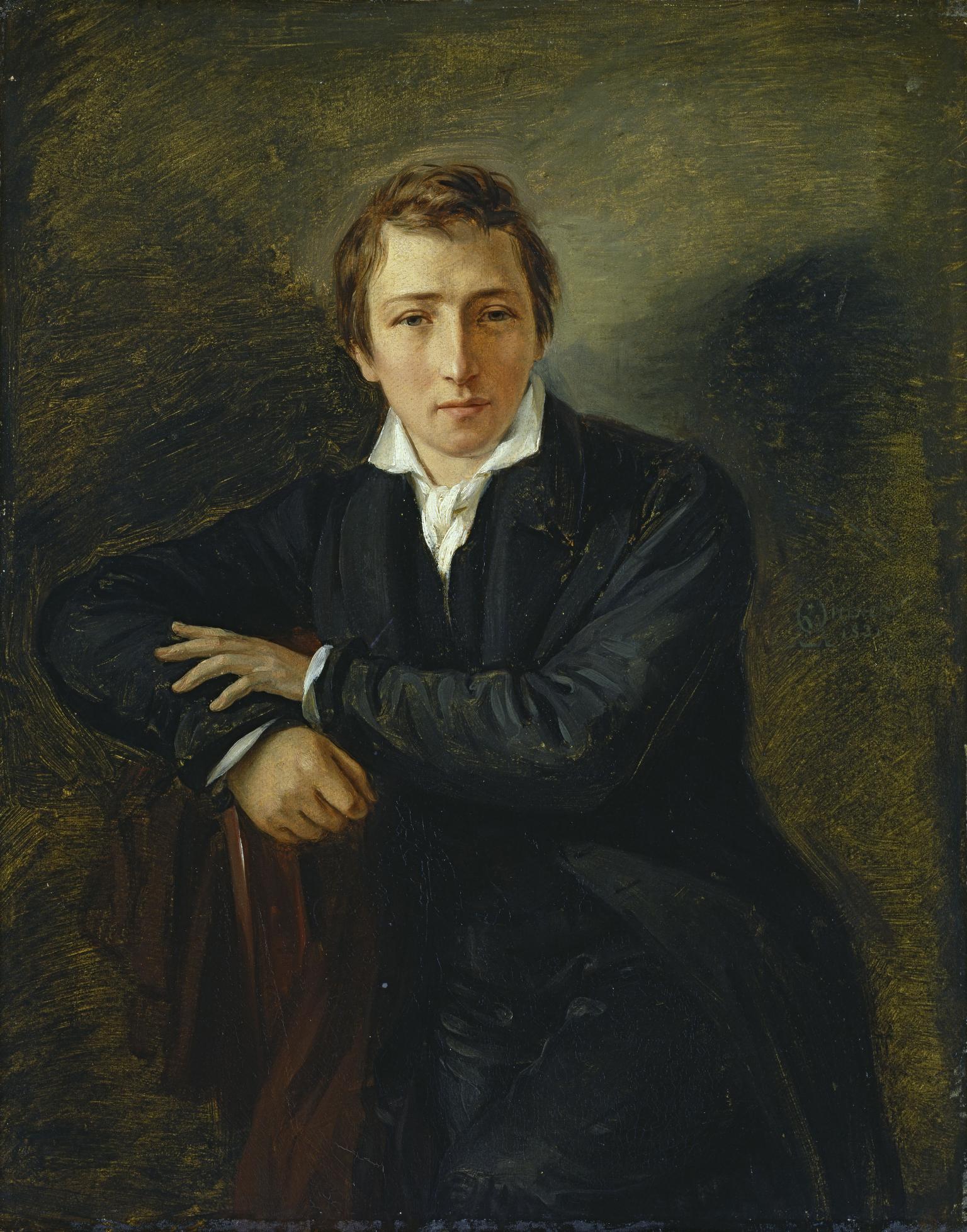 Portrait painting of man looking at viewer in seated position wearing a suit.