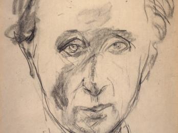 Sketch of man's face. 