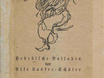 Book cover with German text and stylized human figure and small cityscape resting on figure's extended arm.