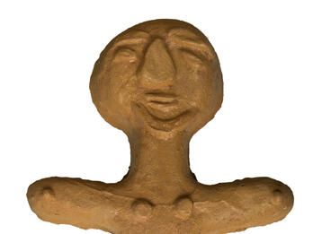 Cake in Shape of Nude Female (Replica) Sculpture of human-like figure.