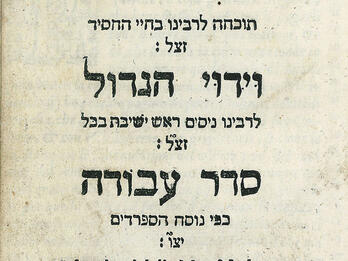 Me‘on ha-sho’alim (Abode of the Supplicants) Printed page with Hebrew and Italian text.