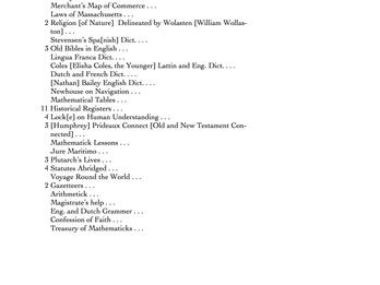 Inventory of Household Goods of Nathan Levy Typed list in English.