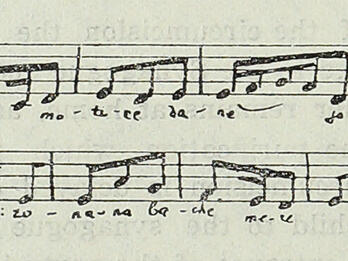 History of the Bene Israel of India: Natal Ritual Page of sheet music.