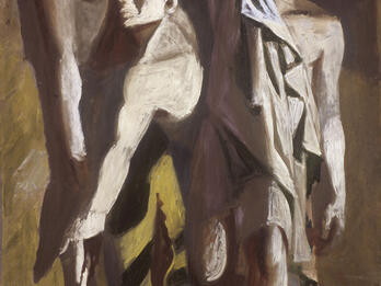 1939 Painting of three figures draped with togas.