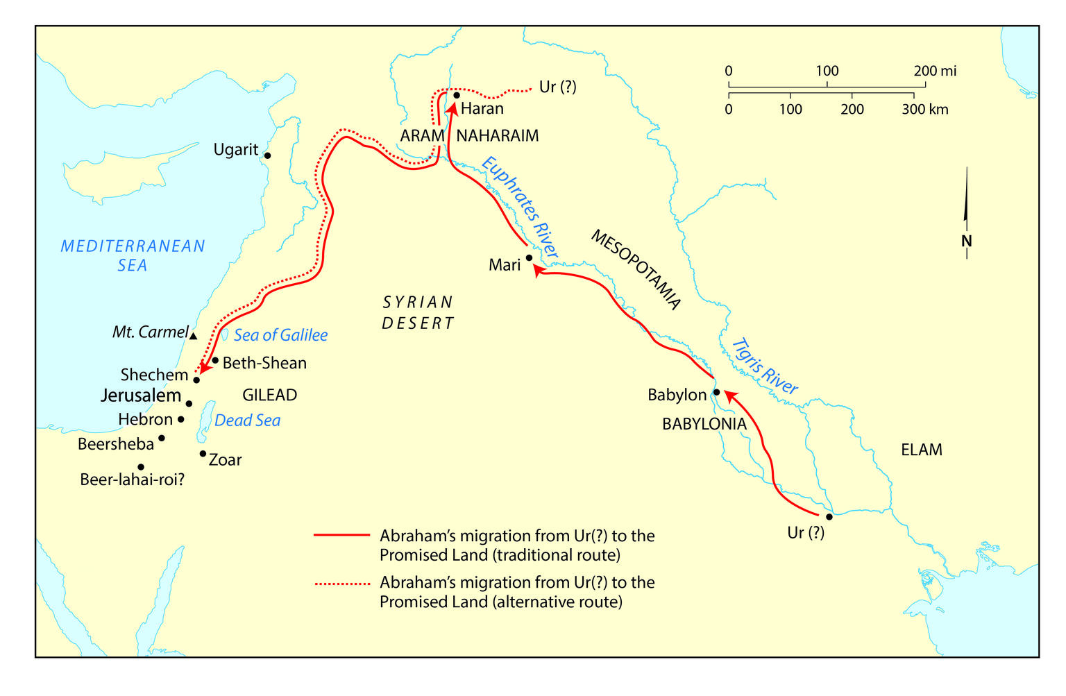 Map of Middle East.