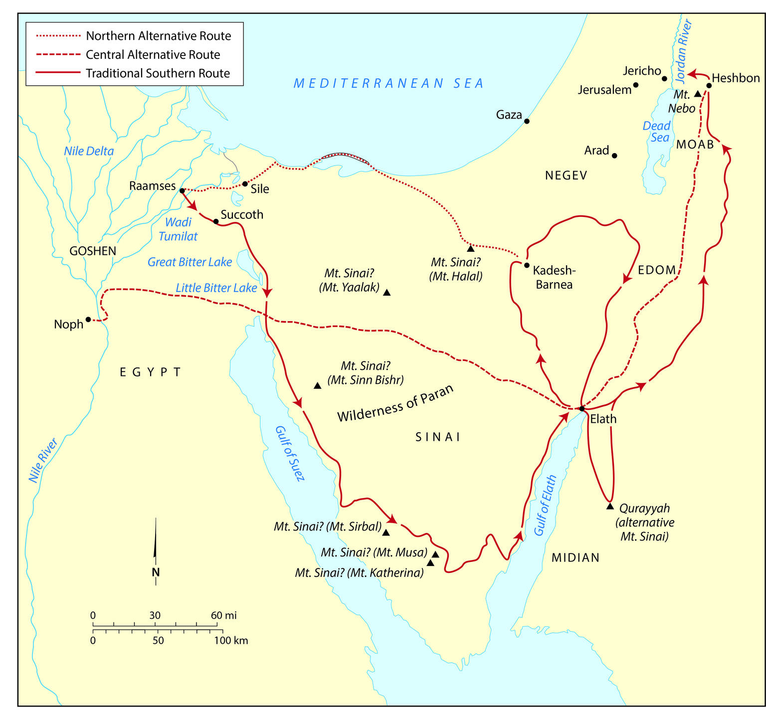 Map of Egypt and Middle East. 