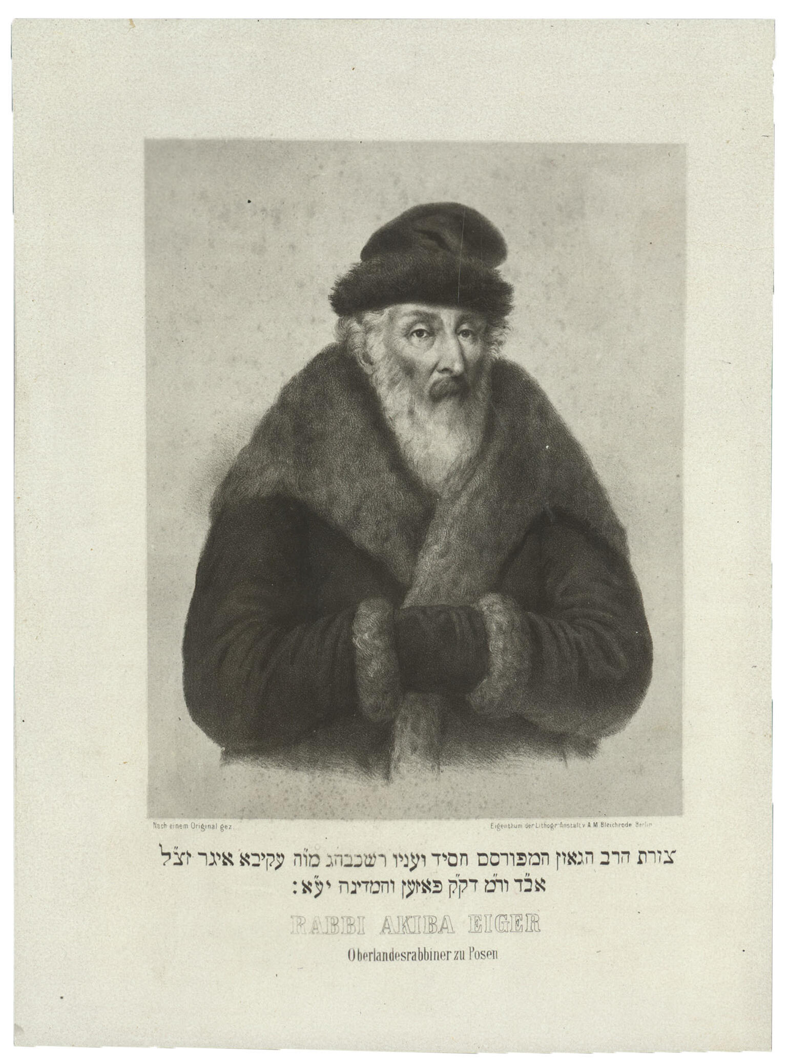 Portrait of bearded man wearing a fur coat.