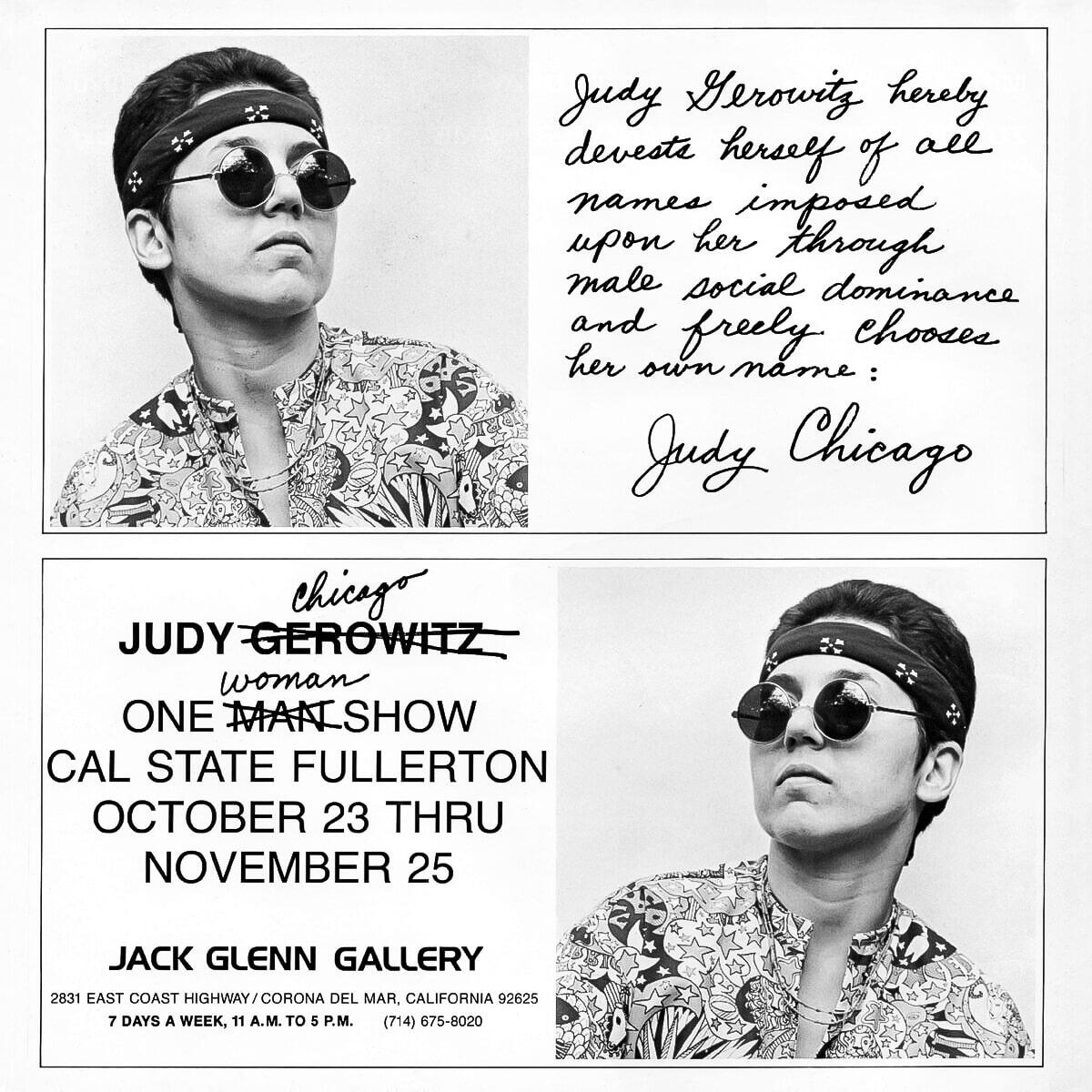 Poster featuring two profile photographs of a person in a headband, sunglasses, and patterned shirt with English text next to each photo. Poster featuring two profile photographs of a person in a headband, sunglasses, and patterned shirt with English text next to each photo.