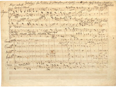 Hallelujah: Eine Cantatine für 4 Männerstimmen mit begleitung einer obligaten orgel und des chores ad libitum Sheet music.